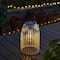 Glitzhome® 10" Woven Solar Powered Outdoor Hanging Lantern